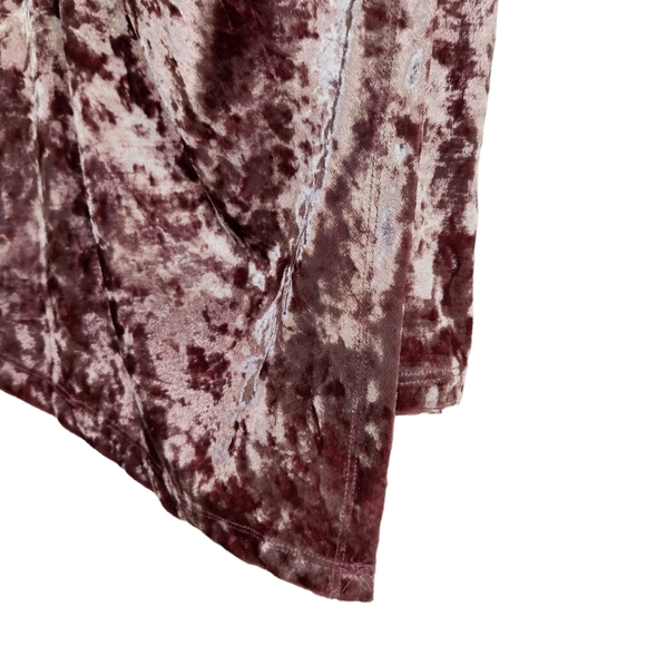 NWT DAF House Asymmetric Velvet Wrap Style Mini Dress - Mauve - Picture 6 of 10